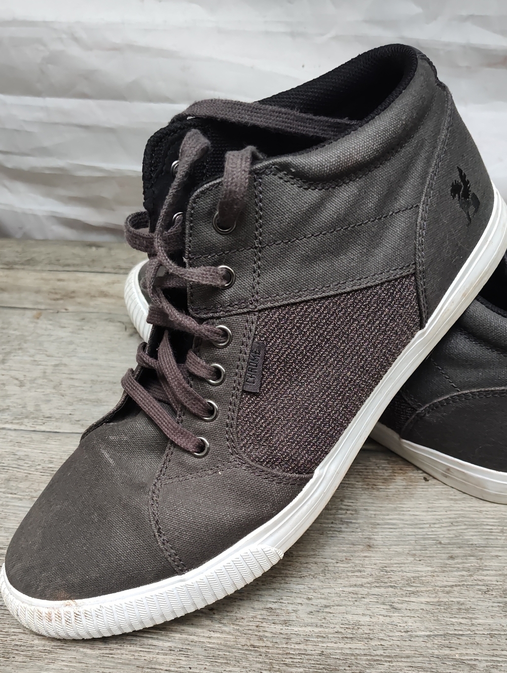 Chrome Mens Southside 2.0 Sneakers Shoes Gray Canvas Lace Up Size 12